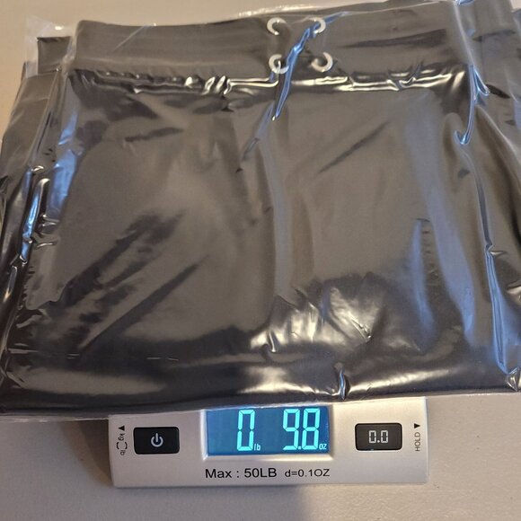 Black A-Line Knee-Length Skirt With Grommet Details & Side Slits - Picture 10 of 10